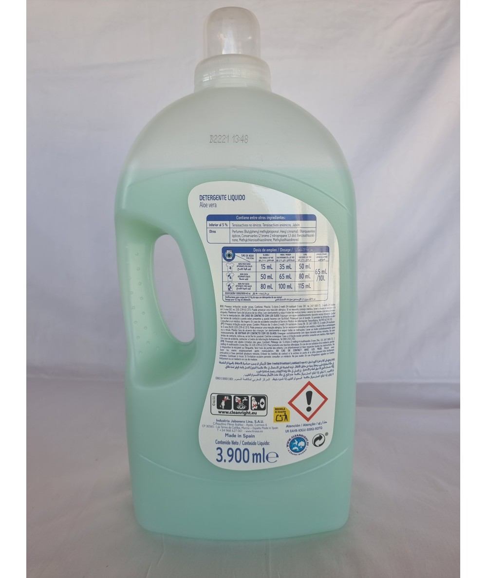 Detergente de Ropa con Aloe Vera para lavadora Arumes: limpieza